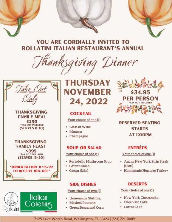 Rollatini Restaurant Italian Restaurant and Catering